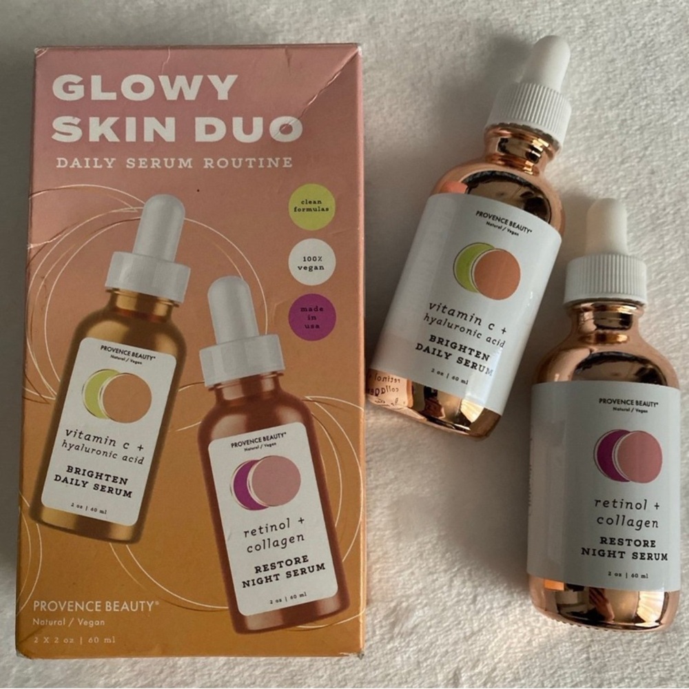 PROVENCE BEAUTY Retinol/Collagen + Vitamin C/Hyaluronic Acid Serum 2 oz each